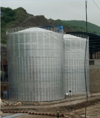 临猗粮食钢板仓的安装全过程不用热焊接